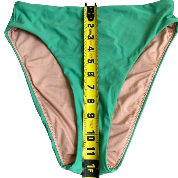 NWOT J. Crew High-rise Bikini Bottom Green Style BF178 Minimalist Sz S - Picture 15 of 16